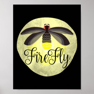 Poster Fluciole Éclair Bug cadeau d'été