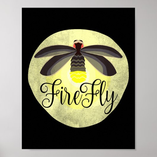 Poster Fluciole Éclair Bug cadeau d'été (Devant)
