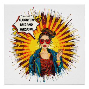 Poster Fluent En Sass Et Sarcasme