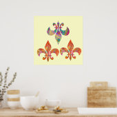 Poster Fluer-de-Lis : Motifs heureux de Navin (Cuisine)