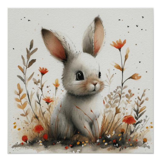 Poster Fluff espiègle : Un peu de fantaisie de Bunny (Devant)
