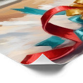 Poster Fluffy Bichon Frise Dog Joyful Christmas (Coin)