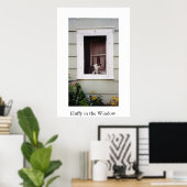 Poster Fluffy dans la fenêtre (Bureau à domicile)