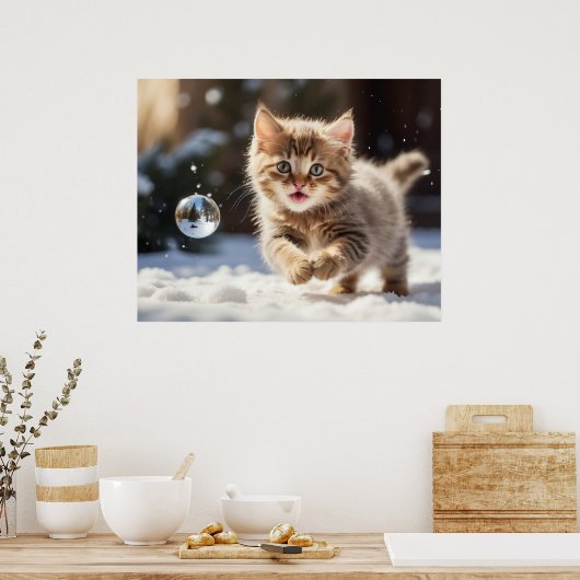 Poster *~* Fluffy Kitty Chat 5:4 Kitten AP68 Boule de nei (Cuisine)