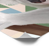 Poster Fluffy Koala Green Arrière - plan géométrique (Coin)