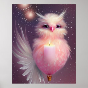 Poster Fluffy Rose Baby Bird