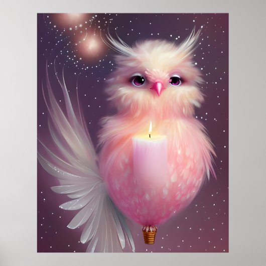 Poster Fluffy Rose Baby Bird (Devant)