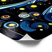 Poster Fluid Moon over landscape (Coin)