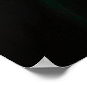 Poster Fluide acrylique. Fluide vert foncé en oc abstrait (Coin)