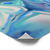 Poster Fluidité abstraite moderne de marbre bleu de la ma (Coin)