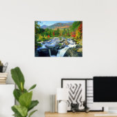 Poster Flume Falls | Monts Adirondack (Bureau à domicile)
