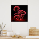 Poster Fluorescence rouge (Carré) (Cuisine)