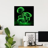 Poster Fluorescence verte (Carré) (Bureau à domicile)