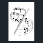 Poster Flûte<br><div class="desc">Music makers celebrate ! Proudly announce to the world,  I Play the Flute !</div>