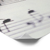 Poster Flûte sur partition (Coin)