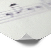 Poster Flûte sur partition (Coin)