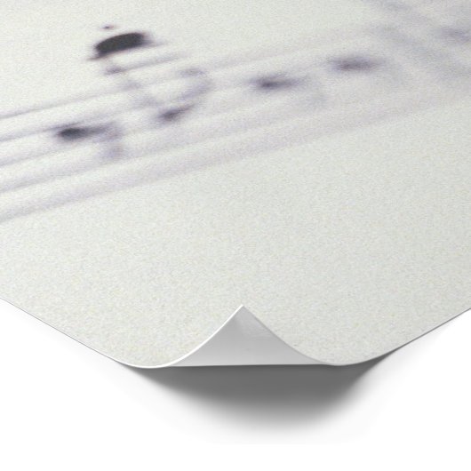 Poster Flûte sur partition (Coin)