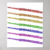 Poster Flûtes colorées arc-en-ciel (Devant)