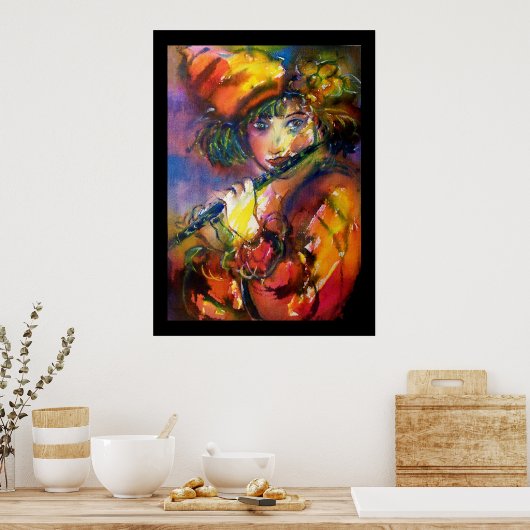 POSTER FLUTISTE (Cuisine)