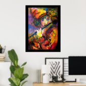 Poster flûtiste (Bureau à domicile)