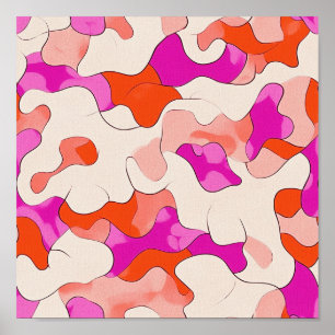 Poster Flux Abstrait dynamique