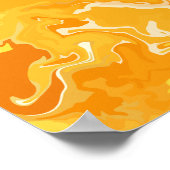 Poster Flux Abstrait Orange Vibrant (Coin)
