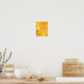 Poster Flux Abstrait Orange Vibrant (Cuisine)