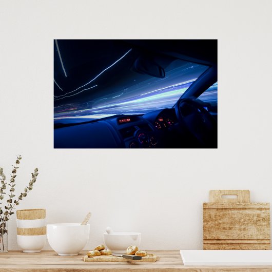 Poster Flux bleu (Cuisine)