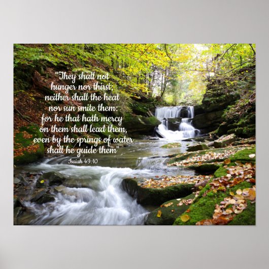 Poster Flux boisé avec message biblique réconfortant (Devant)