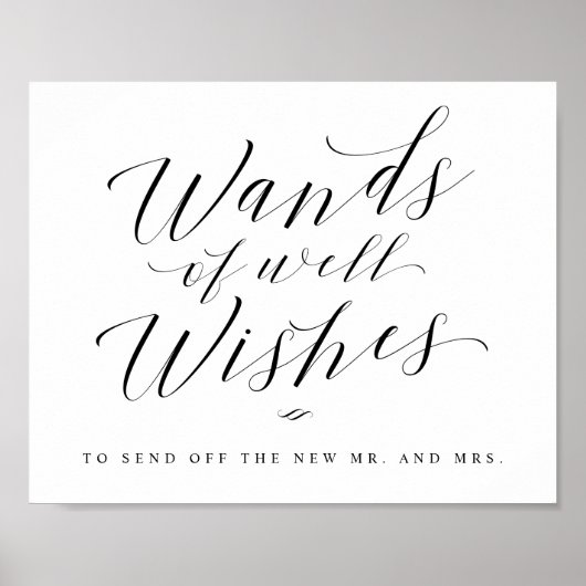 Poster Flux de baguette Envoi Mariage de calligraphie (Devant)