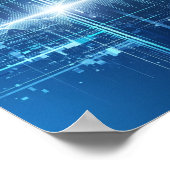 Poster Flux de données numériques - Tech Wall Art (Coin)