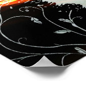 Poster Flux de haut-parleur Dubstep Abstrait (Coin)