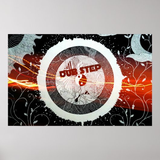 Poster Flux de haut-parleur Dubstep Abstrait (Devant)