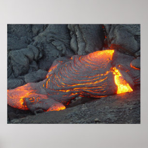 Poster Flux de lave de Big Island Hawaii