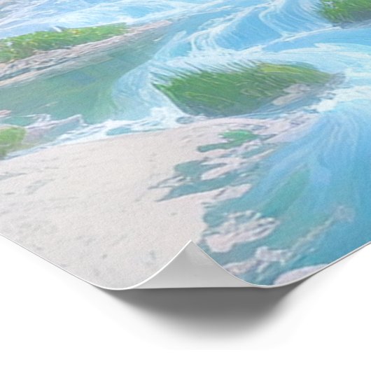 Poster Flux de ramassage en champ vert (Coin)