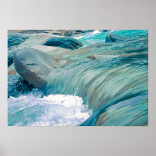 Poster Flux d'eau dans la rivière