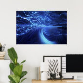 Poster Flux d'énergie bleue (Bureau à domicile)