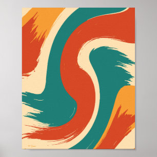 Poster Flux dynamique Abstrait Artwork moderne