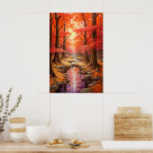 Poster Flux Enchantant Autumn Maple Forest Fine Art (Cuisine)