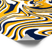 Poster Flux orange Abstrait (Coin)