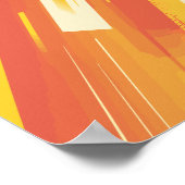 Poster Flux orange et jaune dynamiques (Coin)