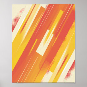 Poster Flux orange et jaune dynamiques