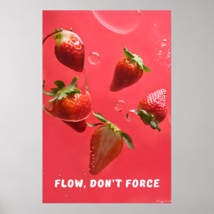 Poster Flux, pas force : l'art vibrant de l'eau à la frai