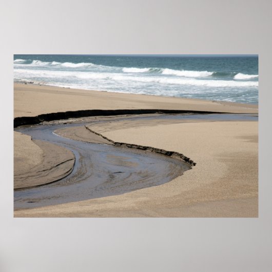 Poster Flux - Plage de Scott Creek (Devant)