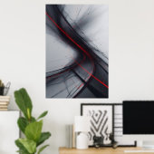Poster Flux Rouge (Bureau à domicile)