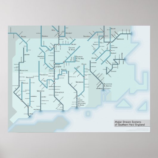 Poster Flux sud de la Nouvelle-Angleterre 18 x 24 (Devant)