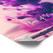 Poster Flux vif : Encre violette Abstraite dans l'eau (Coin)