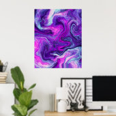 Poster Flux violet (Bureau à domicile)