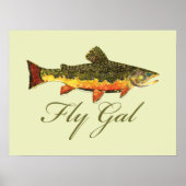 Poster Fly Fishing Women (Devant)