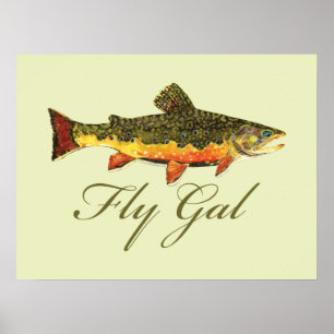 Poster Fly Fishing Women